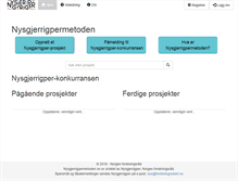 Tablet Screenshot of nysgjerrigpermetoden.no